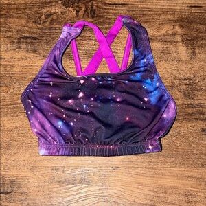 Purple and Pink Galaxy Sports Bra